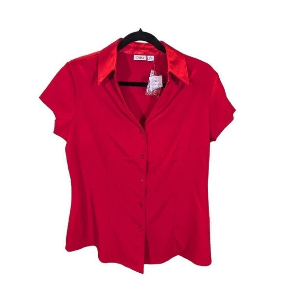 NWT Cato Jim Sportwear Red Polo Shirt Women's Medium - Picture 1 of 5